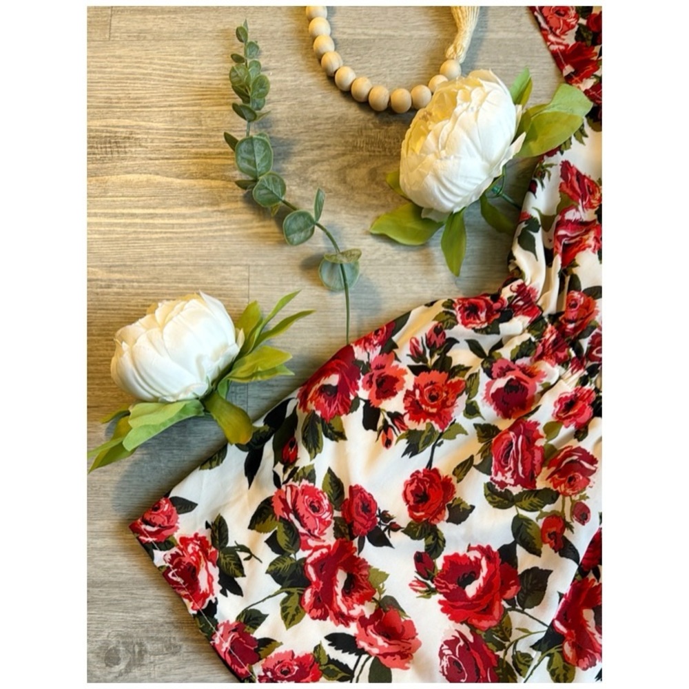 Floral Off The Shoulder Ruffle Romper - Picture 3 of 3